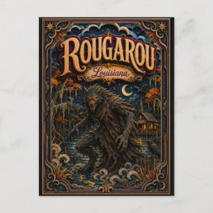 Cartão Postal As Lendas do Rougarou Louisiana Popcut