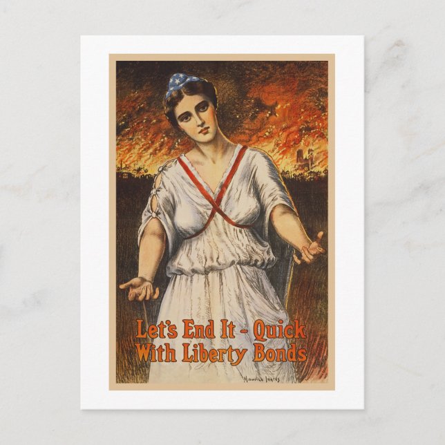 Cartão Postal As ligações de guerra dos E.U. deixaram-nos (Frente)