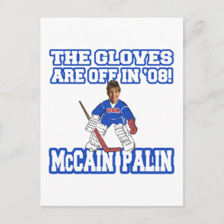 Cartão Postal As Luvas Estão Fora Do McCain Palin