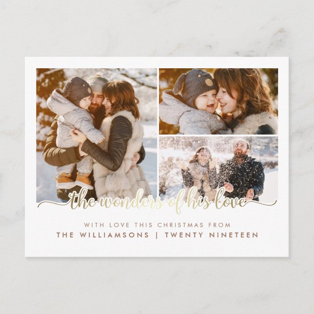 Cartão Postal As Maravilhas De Sua Colagem Fotográfica De Natal  (Frente)