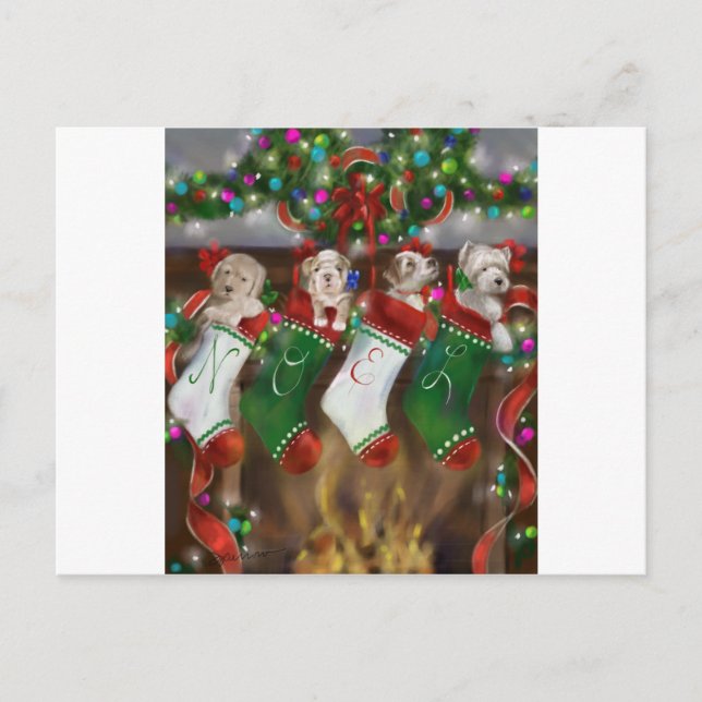 Cartão Postal As Meias Foram Penduradas (Frente)