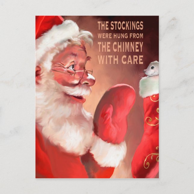 Cartão Postal As meias foram penduradas pelo c (Frente)