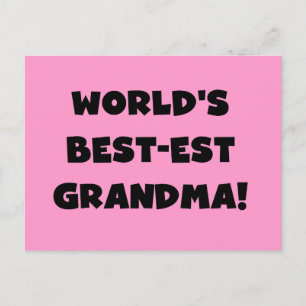 Cartão Postal As melhores camisetas negras da vovó do mundo e pr