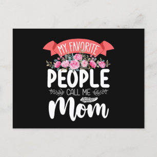 Cartão Postal As Minhas Pessoas Favoritas Chamam-Me Mãe Família 