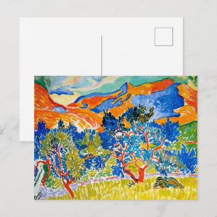 Cartão Postal As Montanhas em Collioure Andre Derain