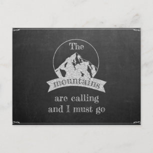 Cartão Postal As montanhas estão chamando