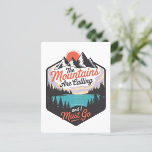 Cartão Postal As Montanhas Estão Chamando - Aventura na Natureza