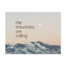 As Montanhas Estão Chamando Cartão-Postal Fotográf