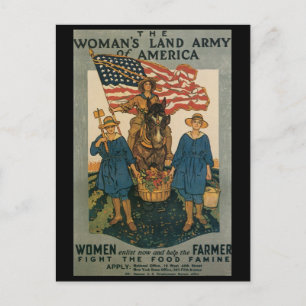 Cartão Postal As mulheres participam da Segunda Guerra Mundial