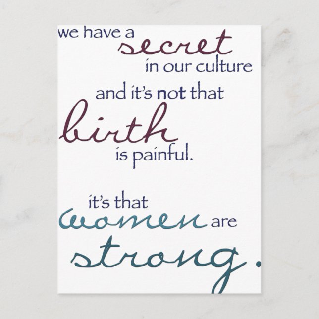 Cartão Postal as mulheres são fortes (Frente)