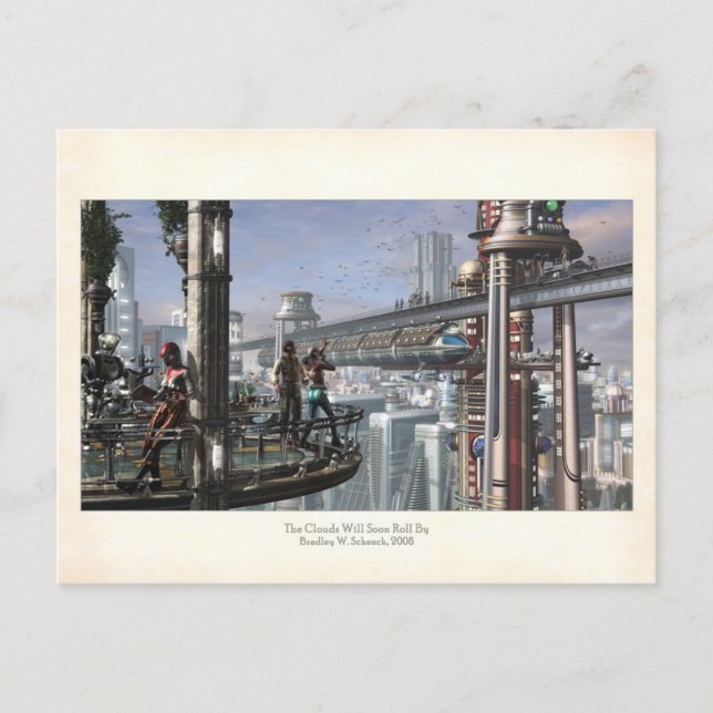 Cartão Postal As Nuvens Vão Em Breve Rolar Por Cartão-Postal (Frente)