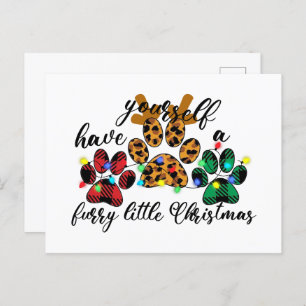 Cartão Postal As Patas De Pet Têm Um Feliz Natal