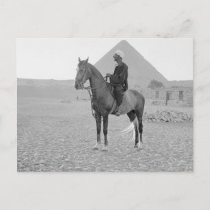 Cartão Postal As Pirâmides de Giza com Horseman em 1934