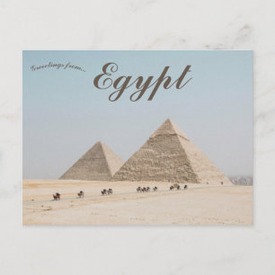 Cartão Postal As Pirâmides de Giza em Giza Egito