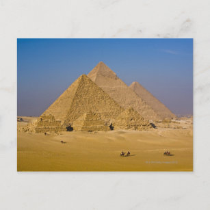 Cartão Postal As Pirâmides Excelentes de Giza, Egito