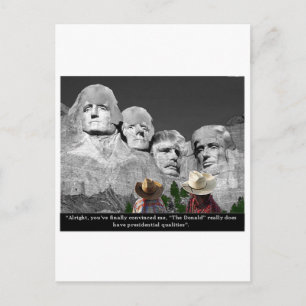Cartão Postal "As Qualidades Presidenciais de Donald"