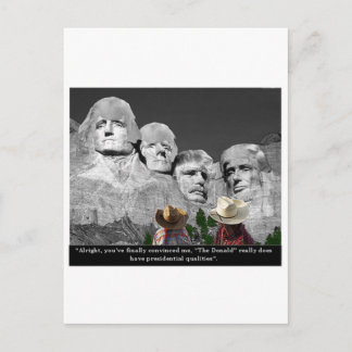 Cartão Postal "As Qualidades Presidenciais de Donald"