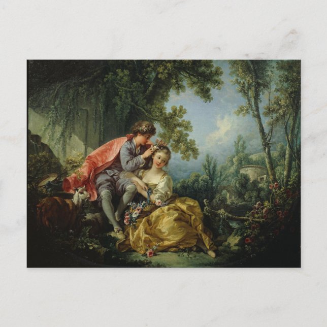 Cartão Postal As Quatro Estações, Primavera - François Boucher (Frente)