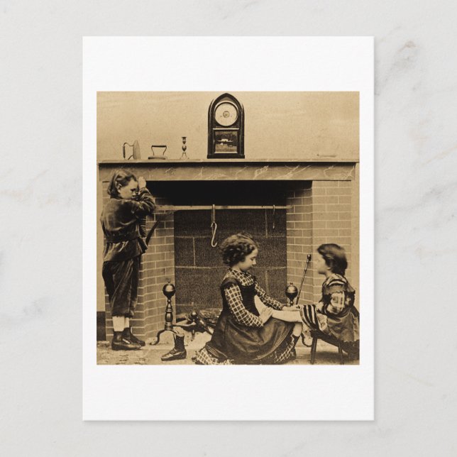Cartão Postal As reservas foram penduradas pela chaminé com cuid (Frente)