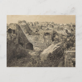 Cartão Postal As ruínas da Piscina de Bethesda em Jerusalém