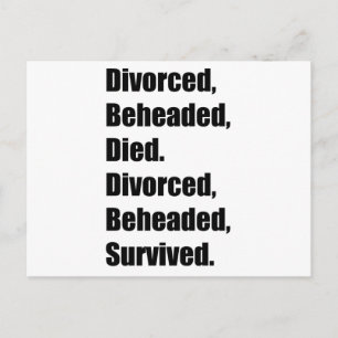 Cartão Postal As seis esposas de Henrique VIII