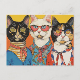 Cartão Postal As Senhoras dos Gatos