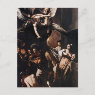 Cartão Postal As Sete Obras de Compaixão de Caravaggio Cartão-po