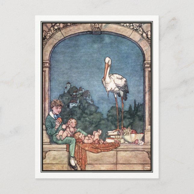 Cartão Postal As tempestades de William Heath Robinson (Frente)