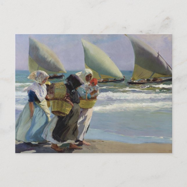 Cartão Postal As Três Velas - Joaquin Sorolla (Frente)