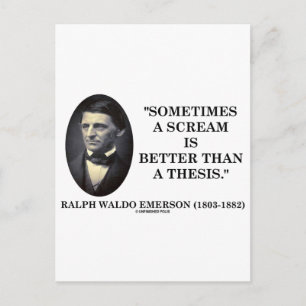 Cartão Postal Às Vezes Um Gritar É Melhor Do Que Um Emerson Tese