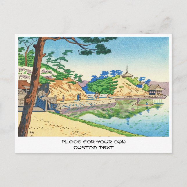 Cartão Postal Asano Takeji, Vistas da arte Wakayama Wakanoura (Frente)