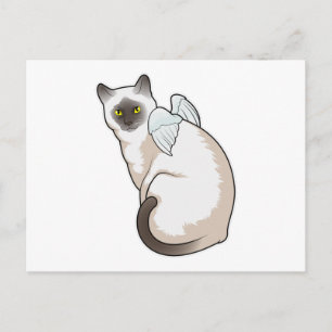 Cartão Postal Asas de anjo de gato
