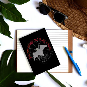 Cartão Postal "Asas em Rede e Coisas de Morcego" Vampiro de Hall