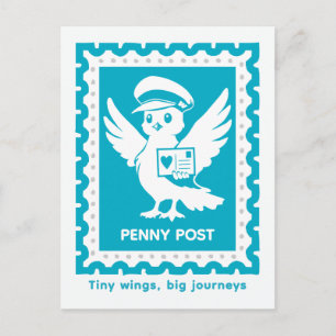 Cartão Postal Asas Pequenas Grandes Jornadas Penny Post