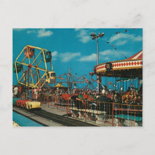 Cartão Postal Asbury Park Amusement Park - Nova Jersey 