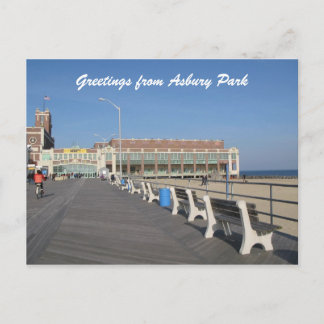 Cartão Postal Asbury Park NJ Boardwalk