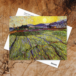 Cartão Postal Ascensão de campo de trigo Sun Vincent van Gogh