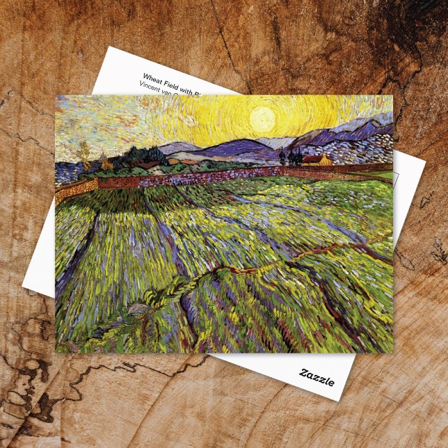 Cartão Postal Ascensão de campo de trigo Sun Vincent van Gogh (Criador carregado)