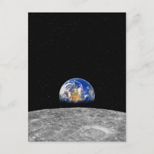 Cartão Postal Ascensão planetária sobre a Lua