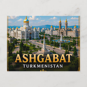 Cartão Postal Ashgabat Turcomenistão Ásia Central Viagem 📍