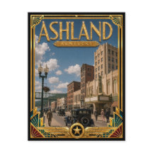 Ashland Kentucky Arte Deco Antiga Idade Dourada