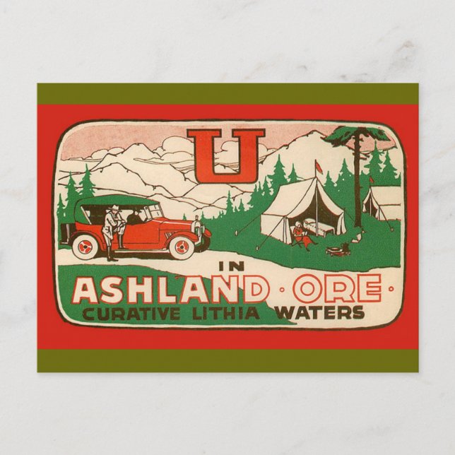 Cartão Postal Ashland Oregon (Frente)