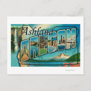 Cartão Postal Ashland, Oregon - Cenas com Letras Grandes