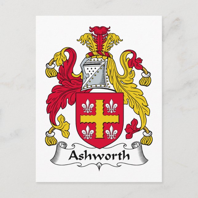 Cartão Postal Ashworth Family Crest (Frente)