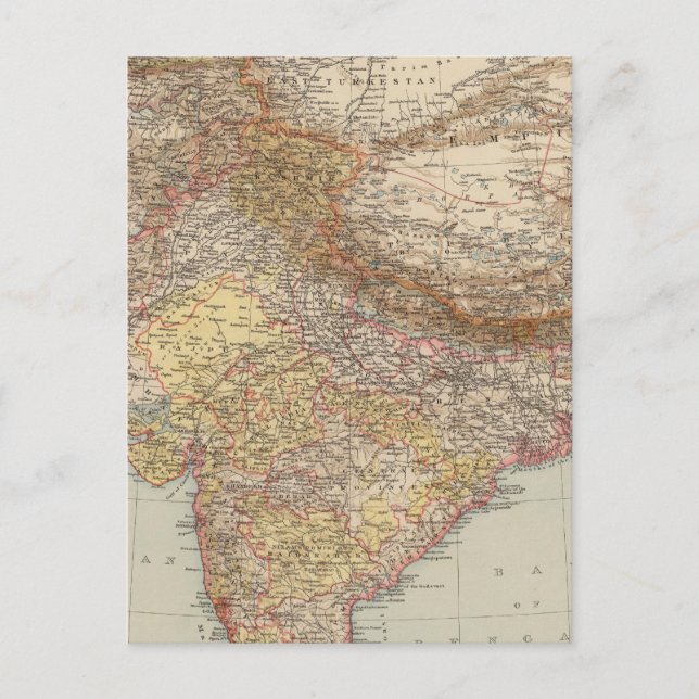 Cartão Postal Ásia Central, Índia (Frente)