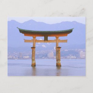 Cartão Postal Ásia, Japão, Hiroshima. Mivaiima. Portão Torii