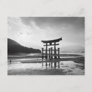 Cartão Postal Ásia, Japão, Myajima. Portão Torri