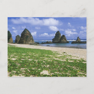 Cartão Postal Ásia, Japão, Okinawa, Yambaru Coastline, Mar