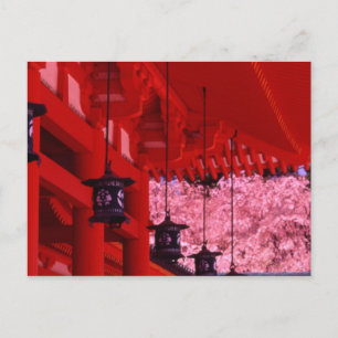 Cartão Postal Ásia, Japão, Quioto, santuário Heian na primavera.