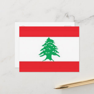 Cartão Postal Ásia - Líbano - Bandeira -